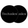 Technics Silver Logo Slipmats - DMC (pair silver on black)