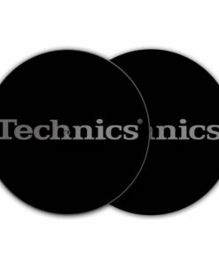 Technics Silver Logo Slipmats - DMC (pair silver on black)